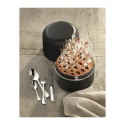 Robbe & Berking The Box - Belvedere 925 Sterlingsilber inkl. 24-tlg Besteckset Frozen Black