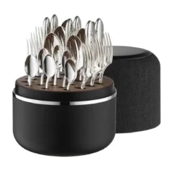 Robbe & Berking The Box - Martelé 150 g versilbert inkl. 24-tlg Besteckset Marble Cut