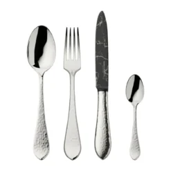 Robbe & Berking The Box - Martelé 150 g versilbert inkl. 24-tlg Besteckset Marble Cut
