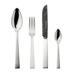 Robbe & Berking The Box - Riva 150 g versilbert inkl. 24-tlg Besteckset Marble Cut