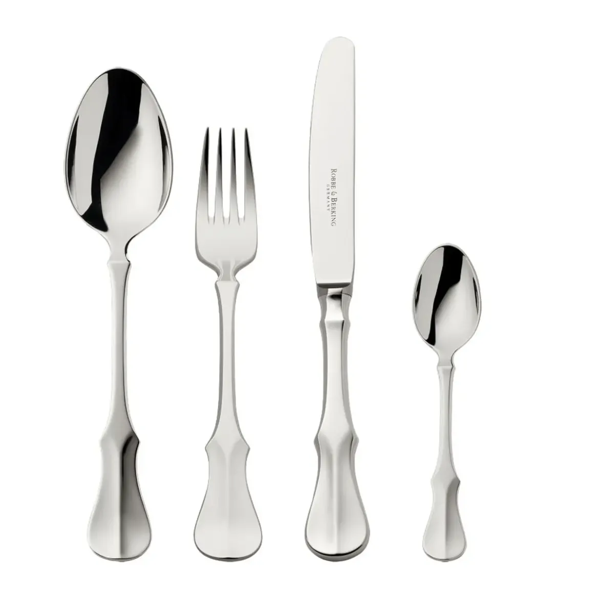 Robbe & Berking 4 tlg. Garnitur Alt Kopenhagen 150 g versilbert