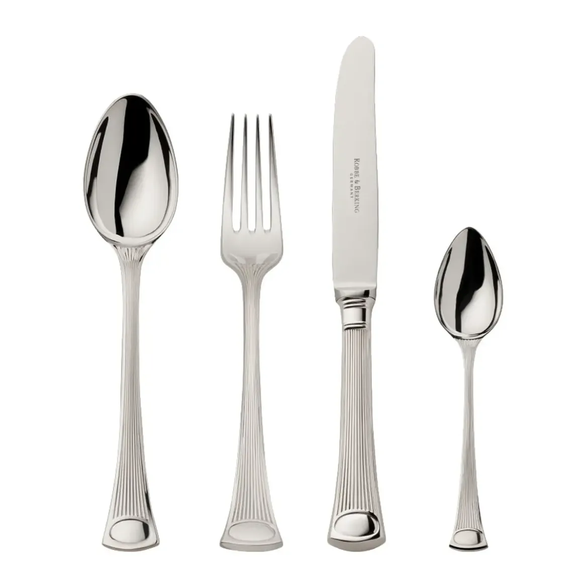 Robbe & Berking 4 tlg. Garnitur Avenue 150 g versilbert
