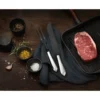 Robbe & Berking Tranchiermesser Frozen Black Martelé 925 Sterlingsilber