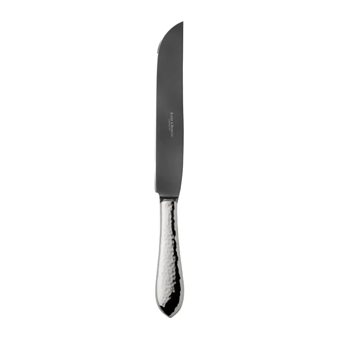 Robbe & Berking Tranchiermesser Frozen Black Martelé 925 Sterlingsilber