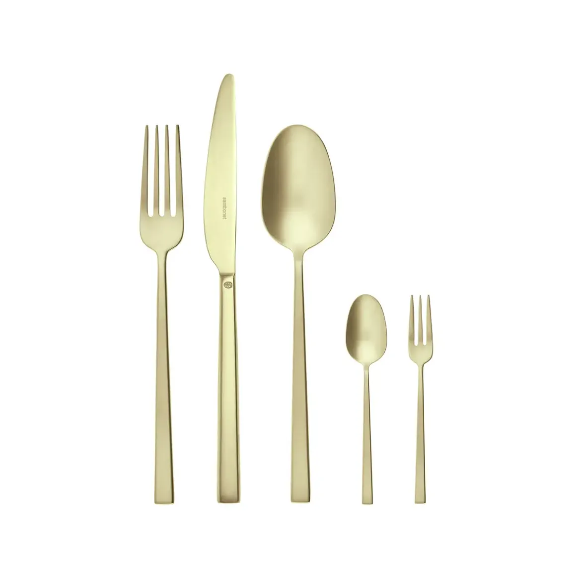 Sambonet Besteck-Set 60-tlg. Rock Antique PVD Champagne