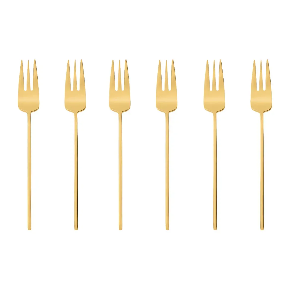 Sambonet Kuchengabel 6er-Set 100 Mirror PVD Gold