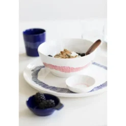 Serax Schüssel S 16 cm Feast weiß/rote Streifen