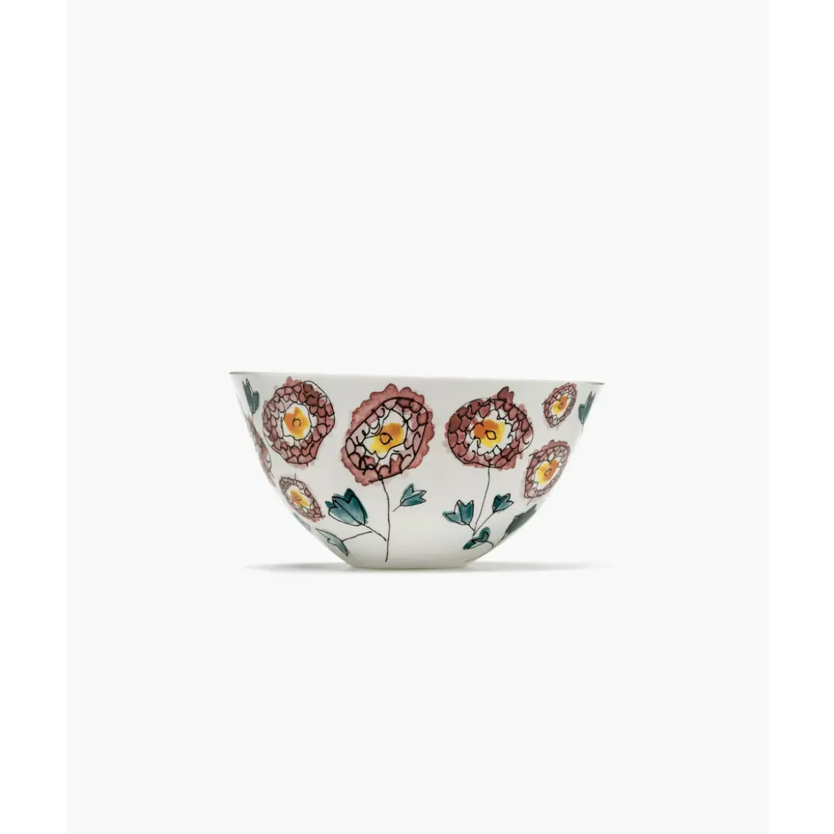 Serax Servierschüssel L 25 cm Midnight Flowers Anemone Milk Mauve