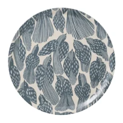 Spira of Sweden Tablett 38 cm Birds dusty blue