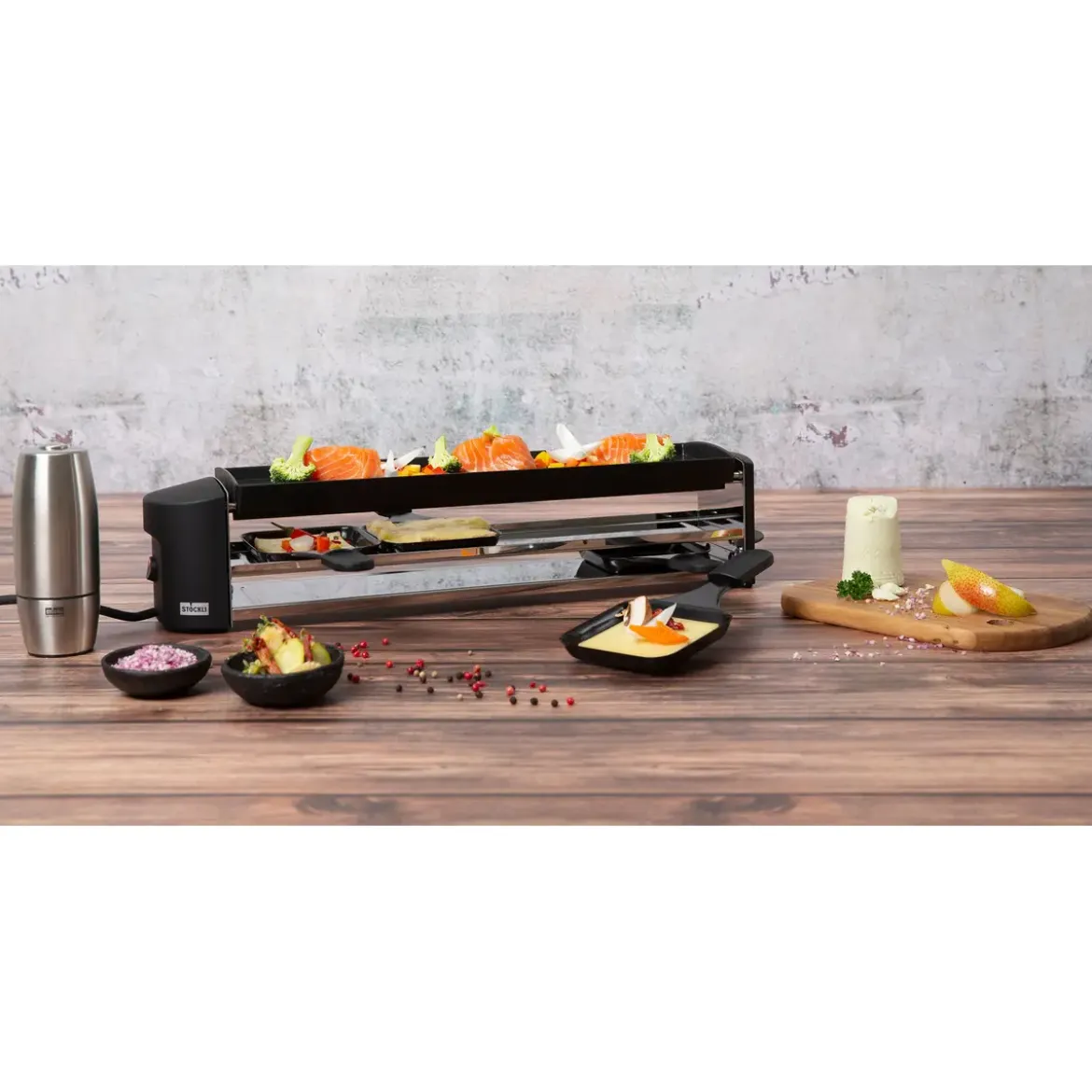 Stöckli Raclette Cheeseboard Grill für 4 50 cm anthrazit