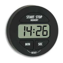 TFA Dostmann Timer mit Stoppuhr 6 cm schwarz