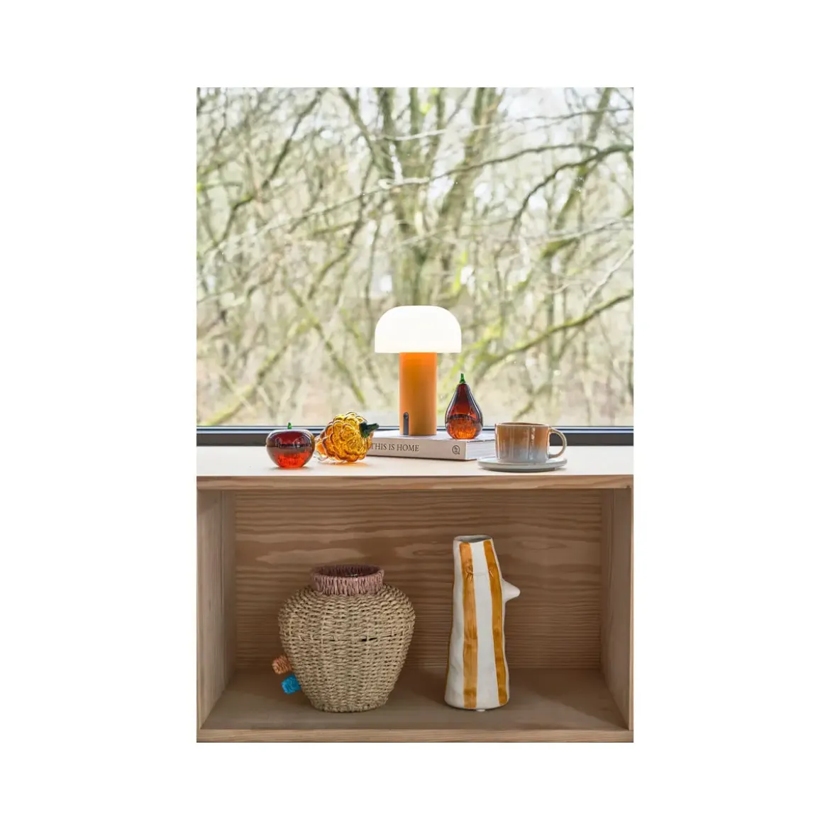 Villa Collection Trauben Styles 8x14 cm Amber Glas